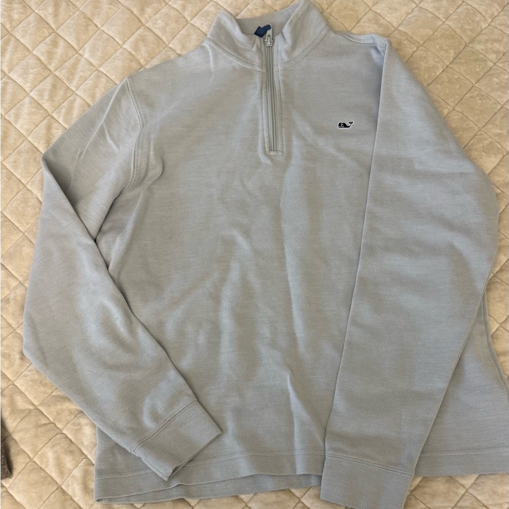 Vineyard Vines Men's Light Blue Quarter Zip